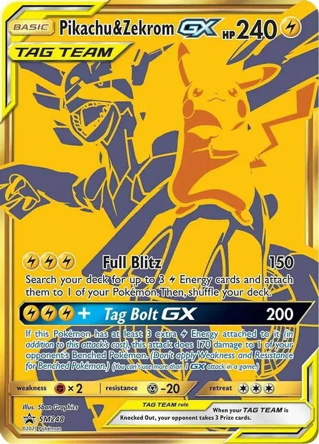 Hot 2021 black star pikachu and zekrom GX PSA MINT 9